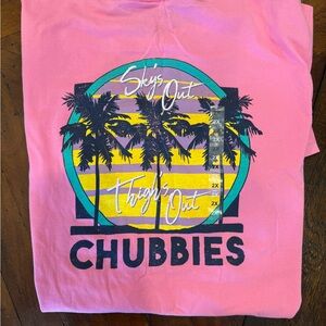Chubbies “Sky’s Out Thigh’s Out” Pink T-shirt Men's Size XXL NTW